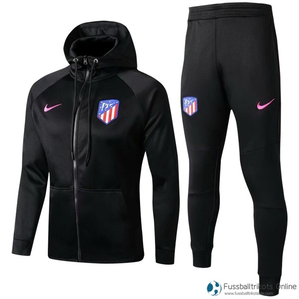 Atletico Madrid Trainingsanzug 2017/18 Schwarz Marine Fussballtrikots Günstig